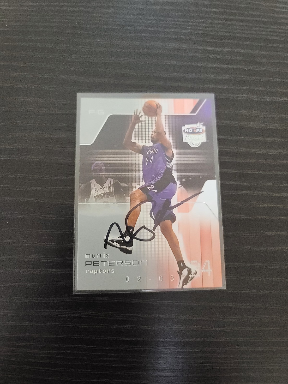 Autograph Morris Peterson Raptors NBA basketball card