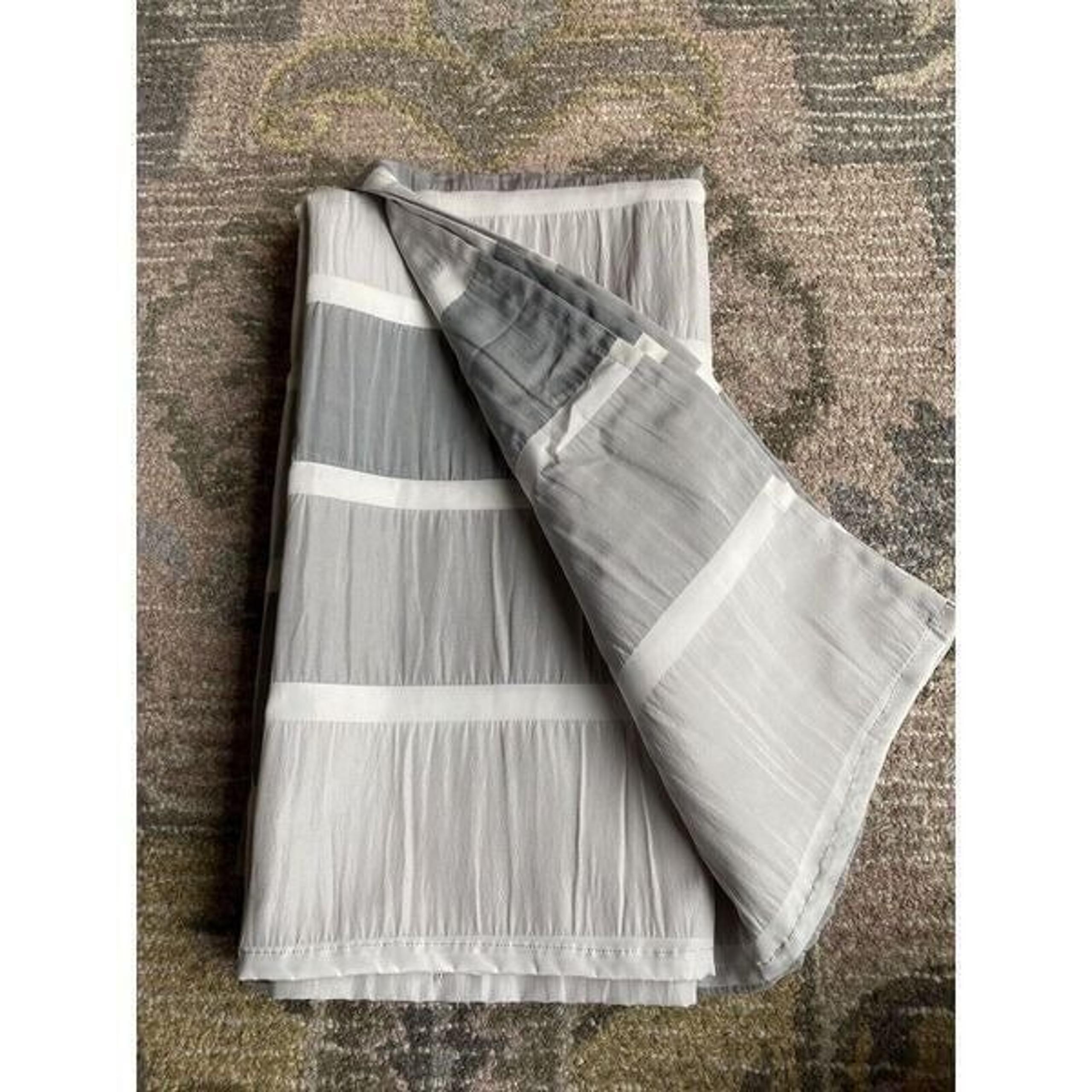 Threshold Blocked Striped Shower Curtain