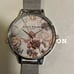 Olivia Burton Marble Florals Watch With 38mm Grey Marble design Floral Face