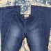 FREE PEOPLE Penny dark wash blue jean pull on bell bottom flare leg jeans sz 26