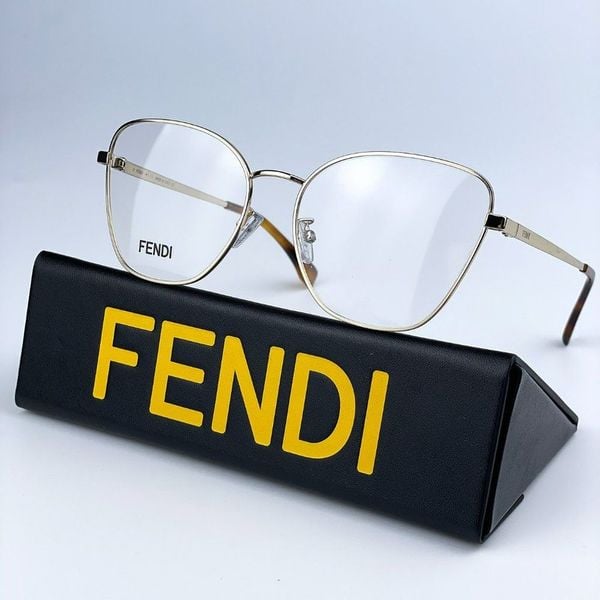 NEW Fendi FE50007U 033 Light Gold Butterfly Women Eyeglasses