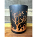 Halloween Graveyard Glass Candle Holder 8” Tall 6” Wide