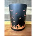 Halloween Graveyard Glass Candle Holder 8” Tall 6” Wide