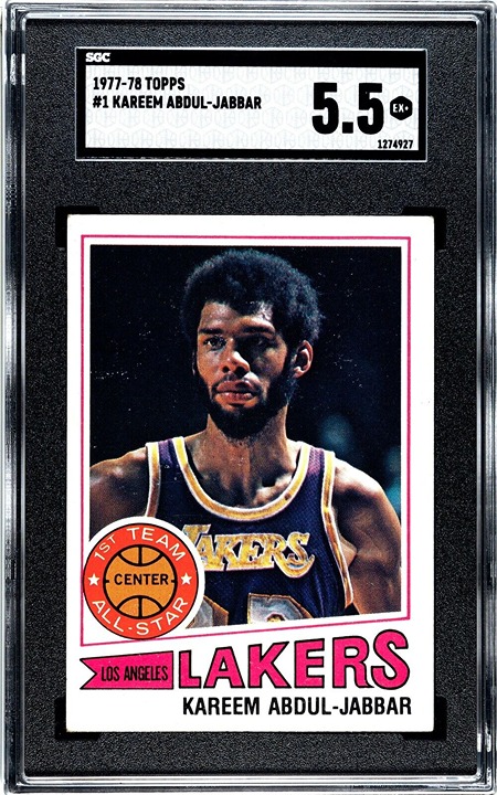 1977-78 Topps KAREEM ABDUL-JABBAR Lakers #1 SGC 5.5 EX+ Condition!