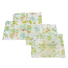 Vintage Yellow Victorian Cannon Monticello Floral Pillowcase’s Set Of 4 Retro