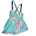 Y2K 2000s Hollister Blue Pink Tropical Floral Babydoll Camisole Tank Size Large
