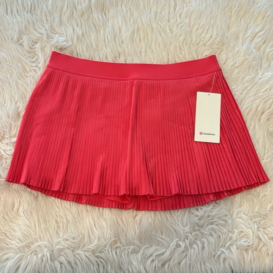 ululemon Varsity High-Rise Pleated Tennis Skirt, Glaze Pink, Size 14