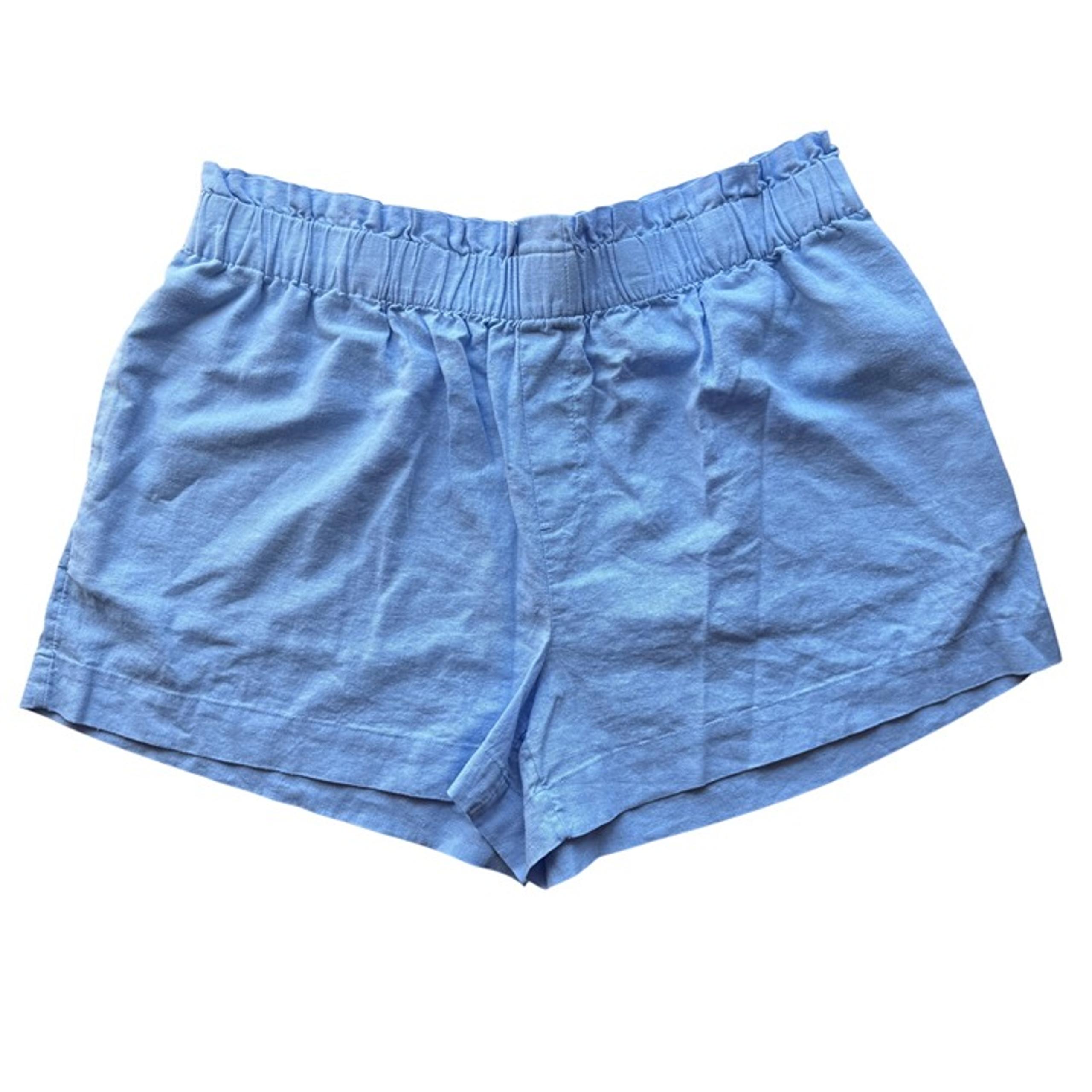 A New Day Light Blue Linen-Blend Elastic Waist Shorts Womens Size XXL NWT