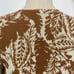 Chico's Embellished Cardigan Jacket Cotton Round Neck Printed Bronze Cream Small