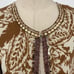 Chico's Embellished Cardigan Jacket Cotton Round Neck Printed Bronze Cream Small