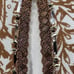 Chico's Embellished Cardigan Jacket Cotton Round Neck Printed Bronze Cream Small