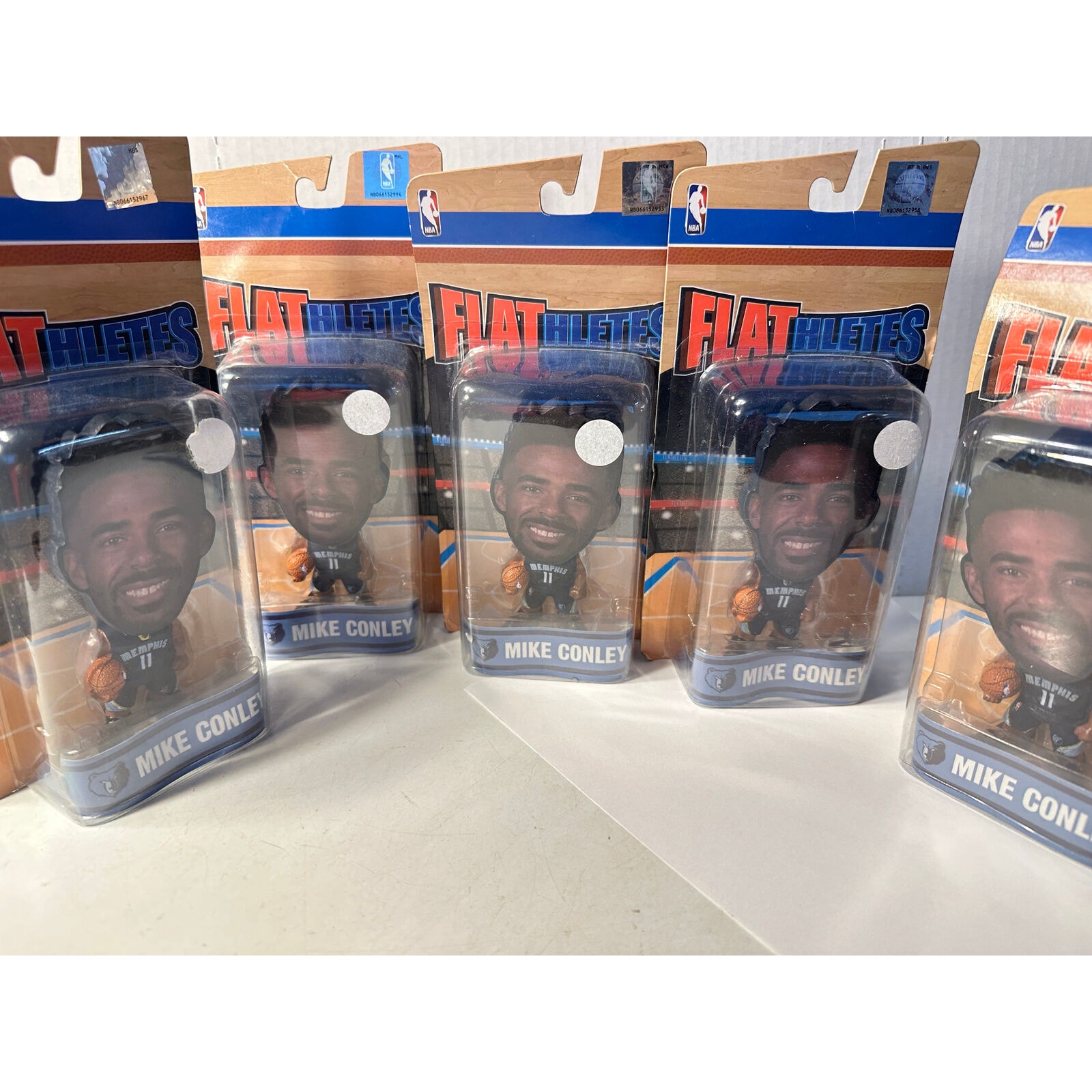 Lot of 5 NBA FLAThletes MIKE CONLEY Bobblehead Figure Memphis New
