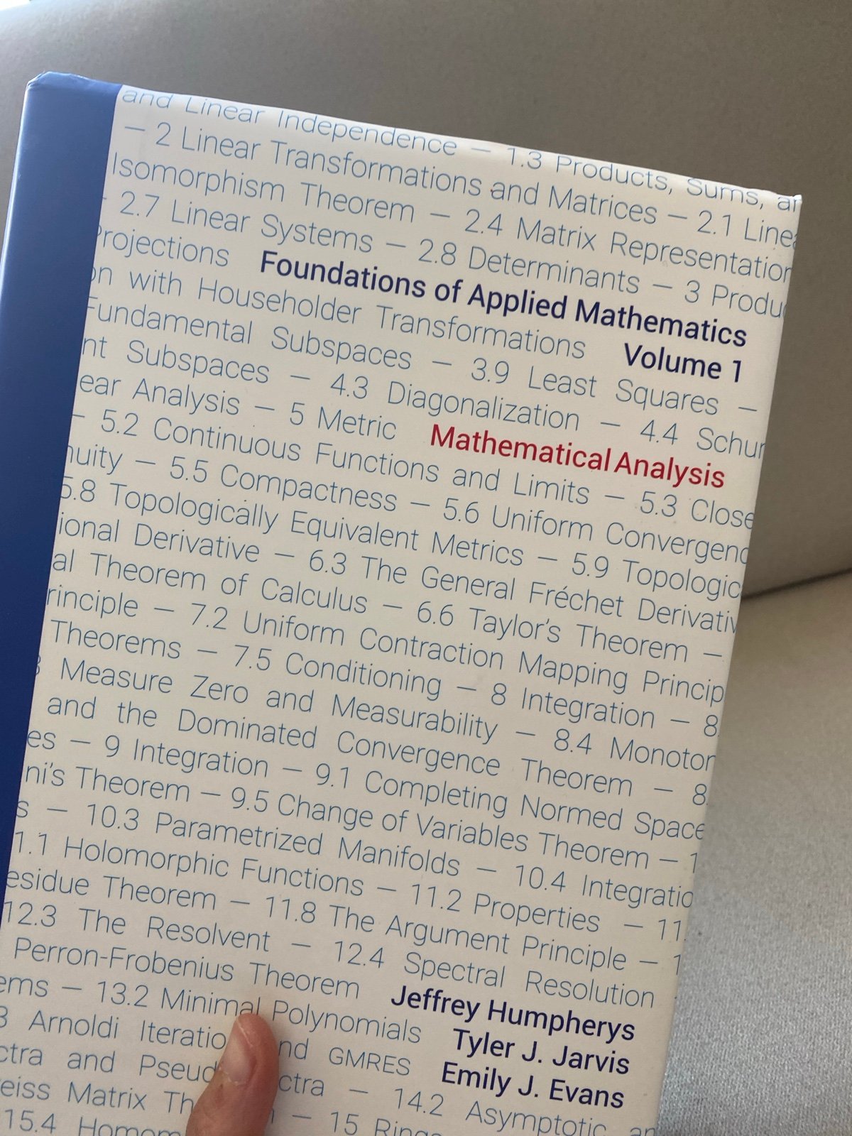 Foundations of Applied Mathematics Volume 1 - Mathematical Analysis textbook