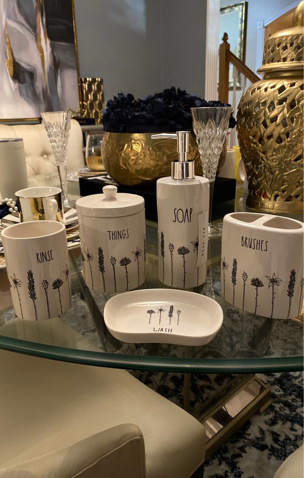 Rae Dunn Bathroom Set