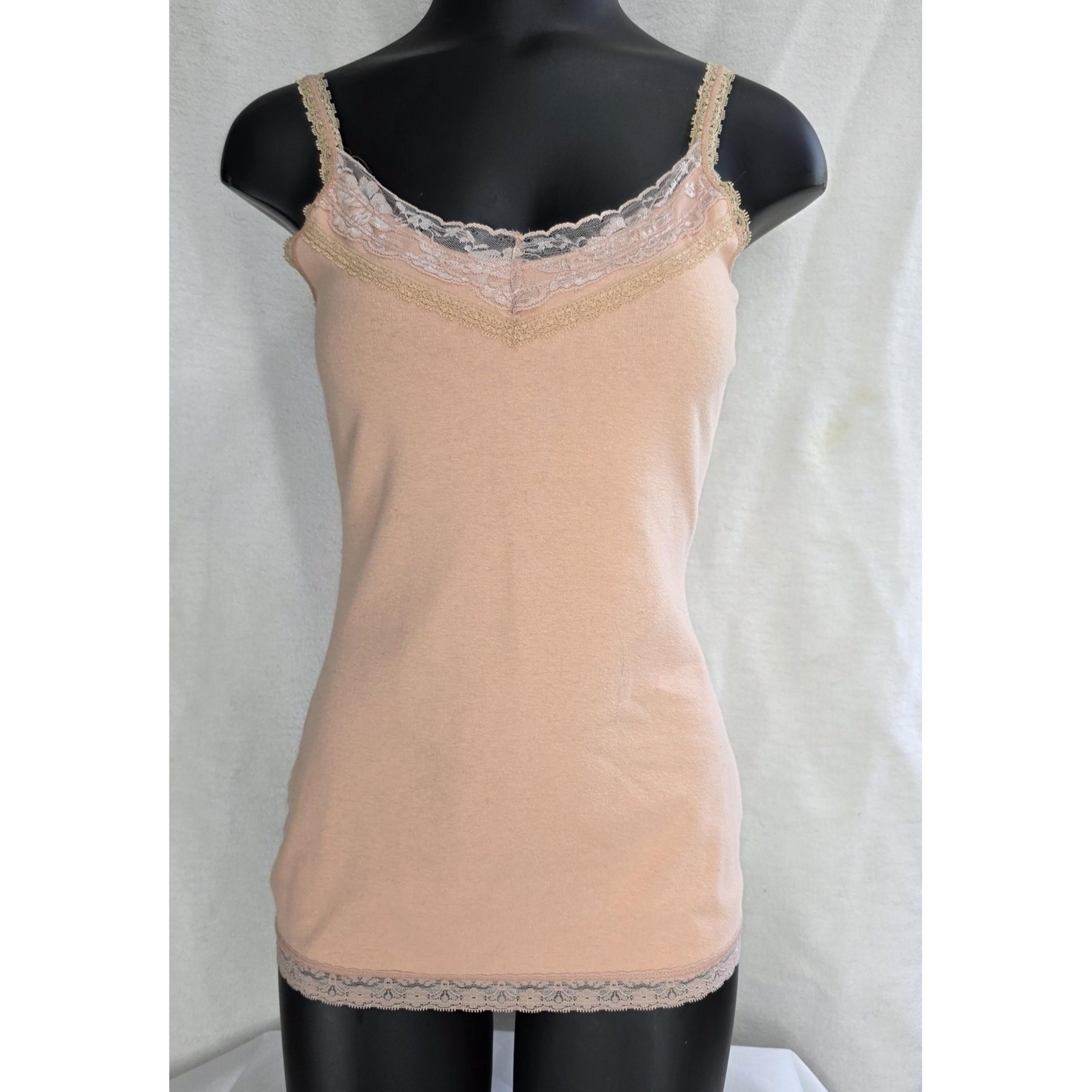 Y2k Maurices Lace Cami Camisole Womens Large Orange Stretch Tank Top Layering