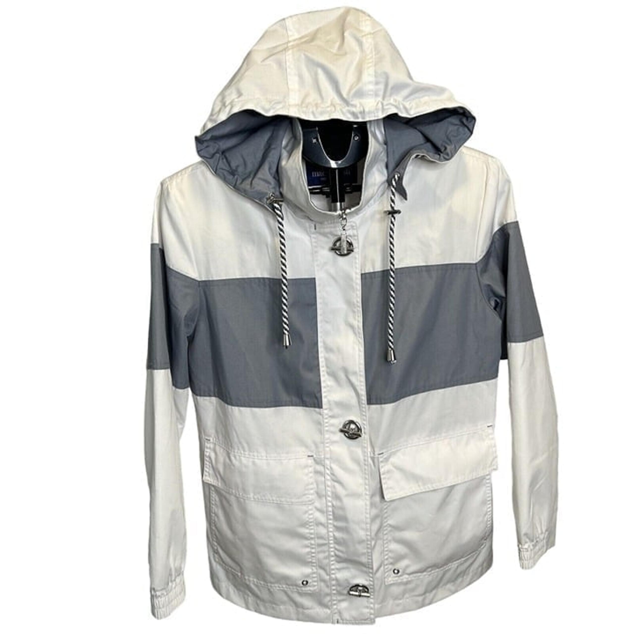 Mackintosh Hooded Rain Jacket Color Block Lightweight Coat Women's Size PS