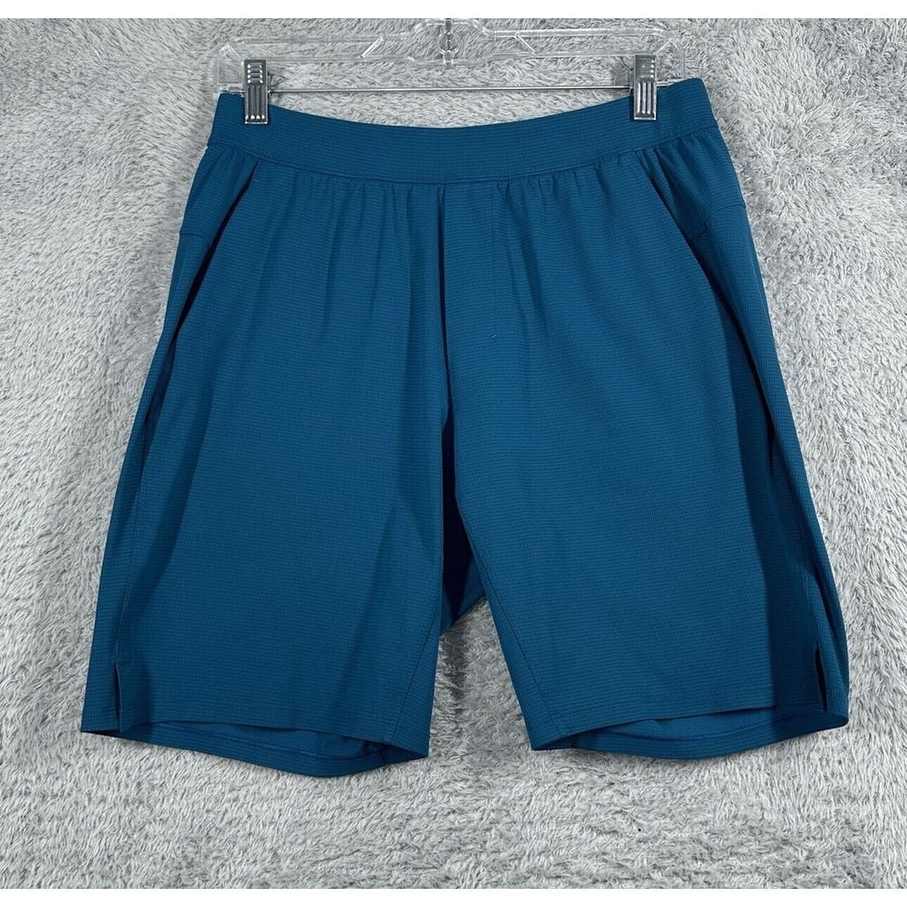Lululemon Performance Mens Shorts Size Medium Blue Aqua