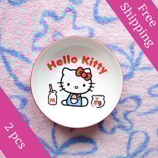 Hello Kitty - Red Milk Bowl (2 pcs)