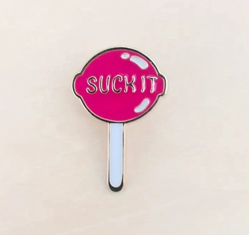 Suck It Lollipop Enamel Pin