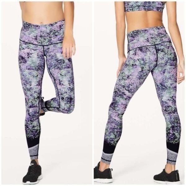 Lululemon Vivid Vision Nulux Wunder Under Hi Rise Tight Leggings Size 6 Leggings