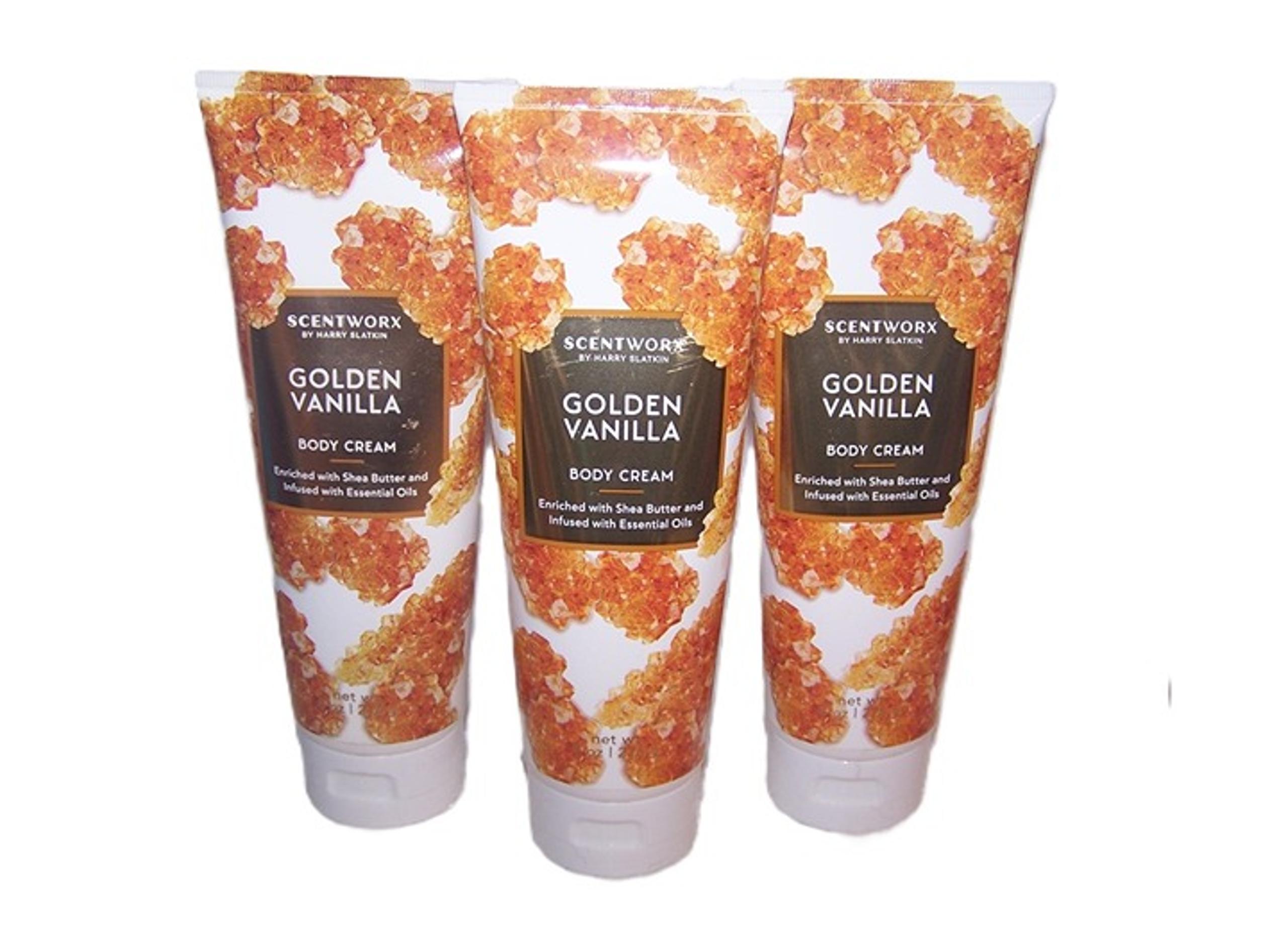 Golden Vanilla Body Cream 8 oz  Scentworx by Harry Slatkin 3 Pack