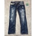 Affliction Men 36 (Tag 34) Blake Distress Stretch Heavy Stitch Faux Flap Pocket
