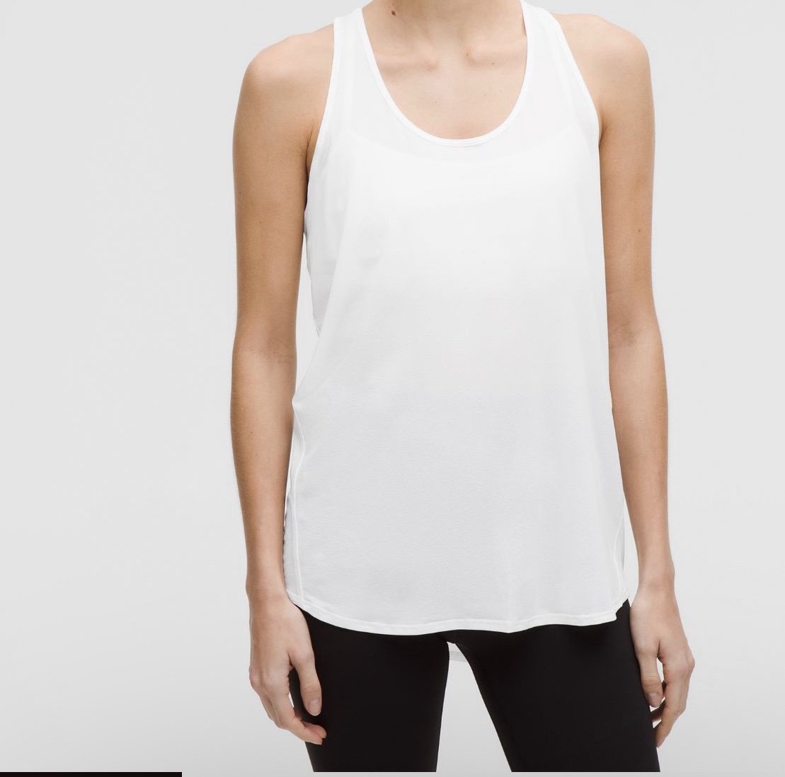 Lululemon Women's Pleated Essential Tank Top White LW1BSAS Size 6 NWT