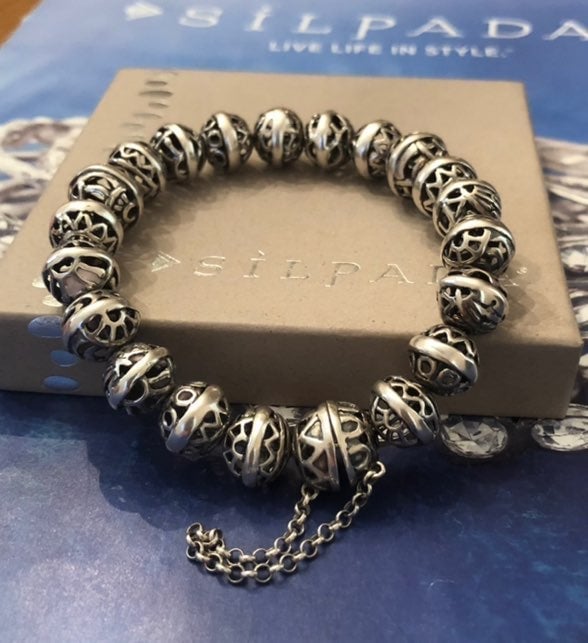 Silpada Sterling Silver Hemisphere Bracelet With Magnetic Closure B2905
