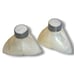 Antique Mother Of Pearl Sterling Silver Mermaid Tail Salt & Pepper Shakers