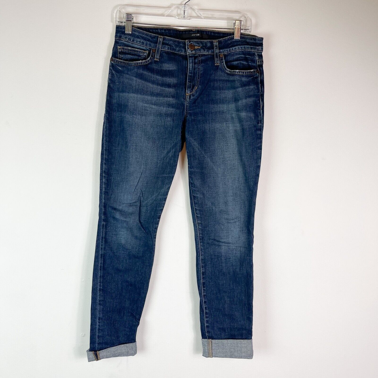 Joe’s NWOT Women's Blue Distressed Skinny Cropped Ankle Jeans Size 28