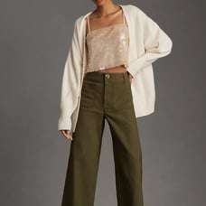 The Colette Cropped Wide-Leg Pants by Maeve: Magic Fabric Edition