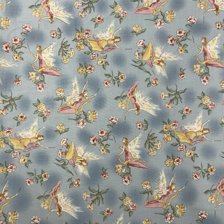 Romantic Floral Fairy Garden Cotton Rose Hubble Beth Bruske David Textiles 5 YD