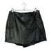 Zara Black Vegan Faux Leather Wrap Front Skort S