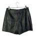 Zara Black Vegan Faux Leather Wrap Front Skort S