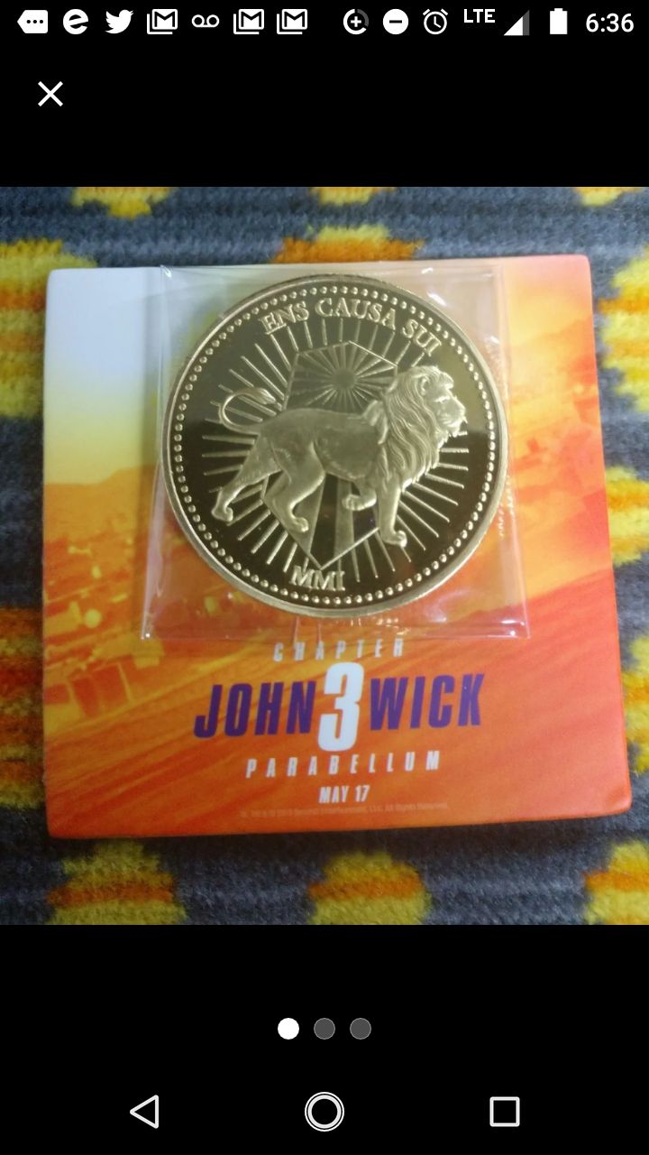 John Wick 3 Parabellum Official Coin