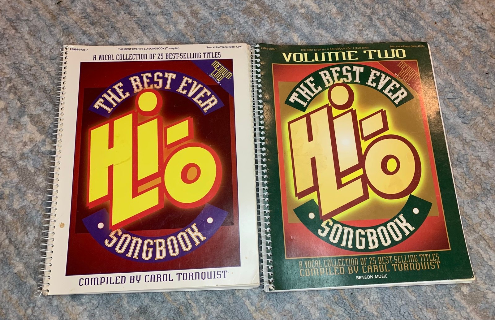 The Best Ever Hi Lo Songbook and volume 2 Compiled By Carol Tornquist