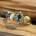 NWT 14K Yellow Gold Emerald Diamond Rind