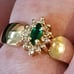 NWT 14K Yellow Gold Emerald Diamond Rind