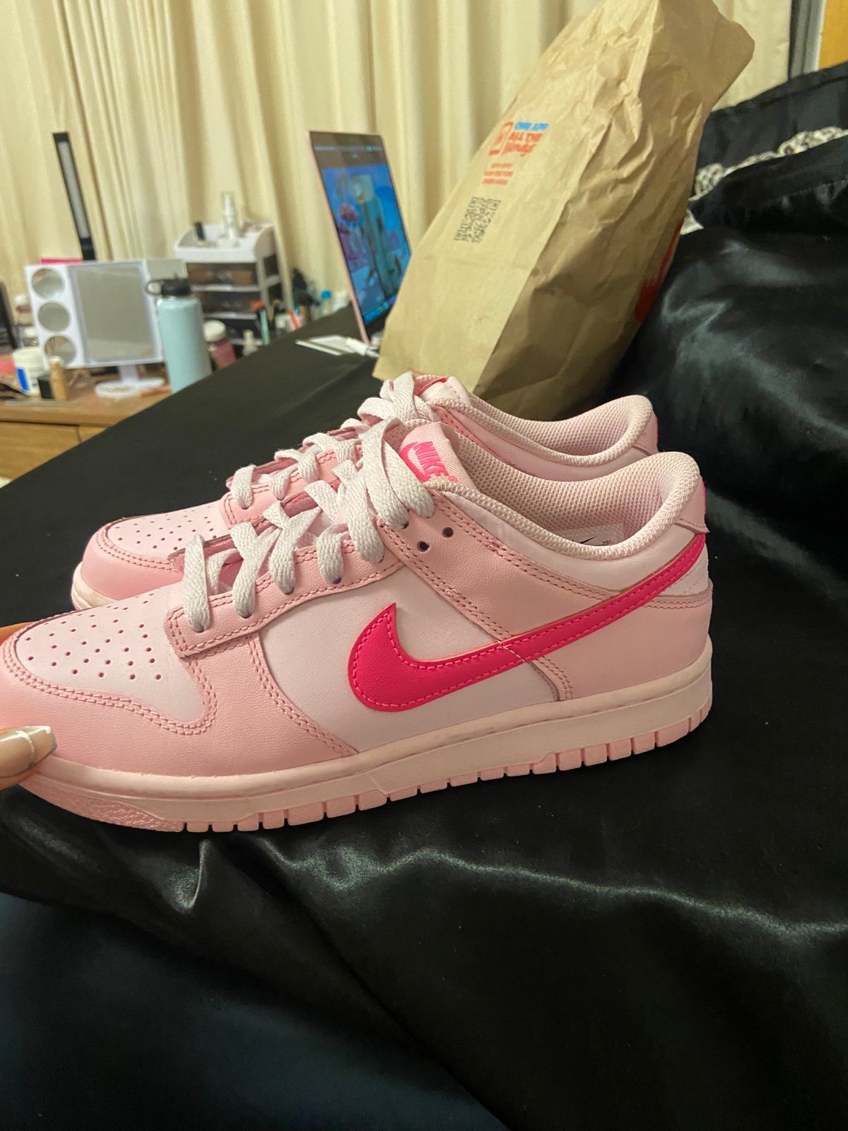 Nike triple PINK dunks