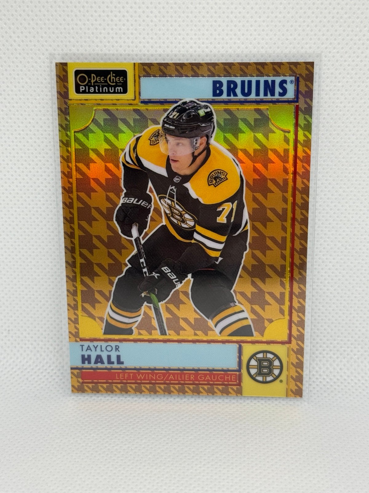 2022-23 O-Pee-Chee Platinum Retro Purple Houndstooth /15 Taylor Hall #R-27