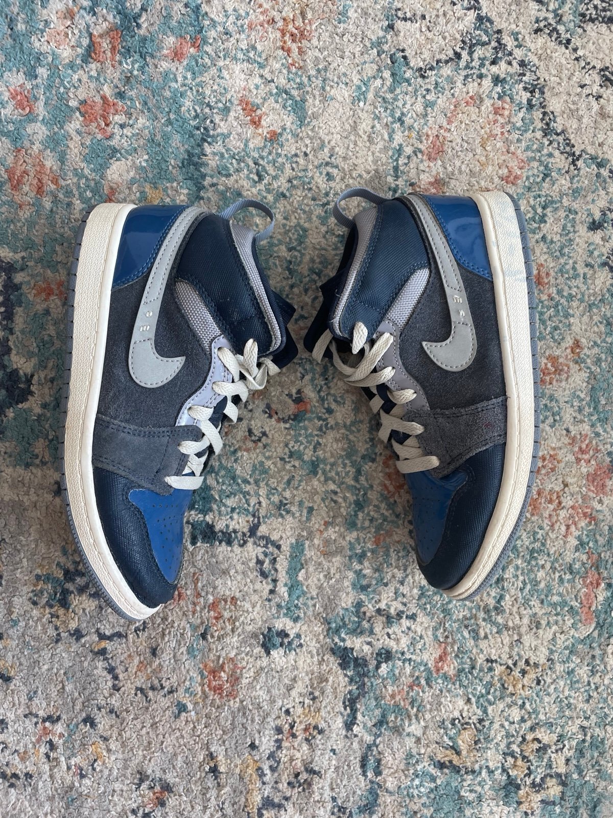 Air Jordan 1 Mid SE Craft “inside out” obsidian blue kids 3Y