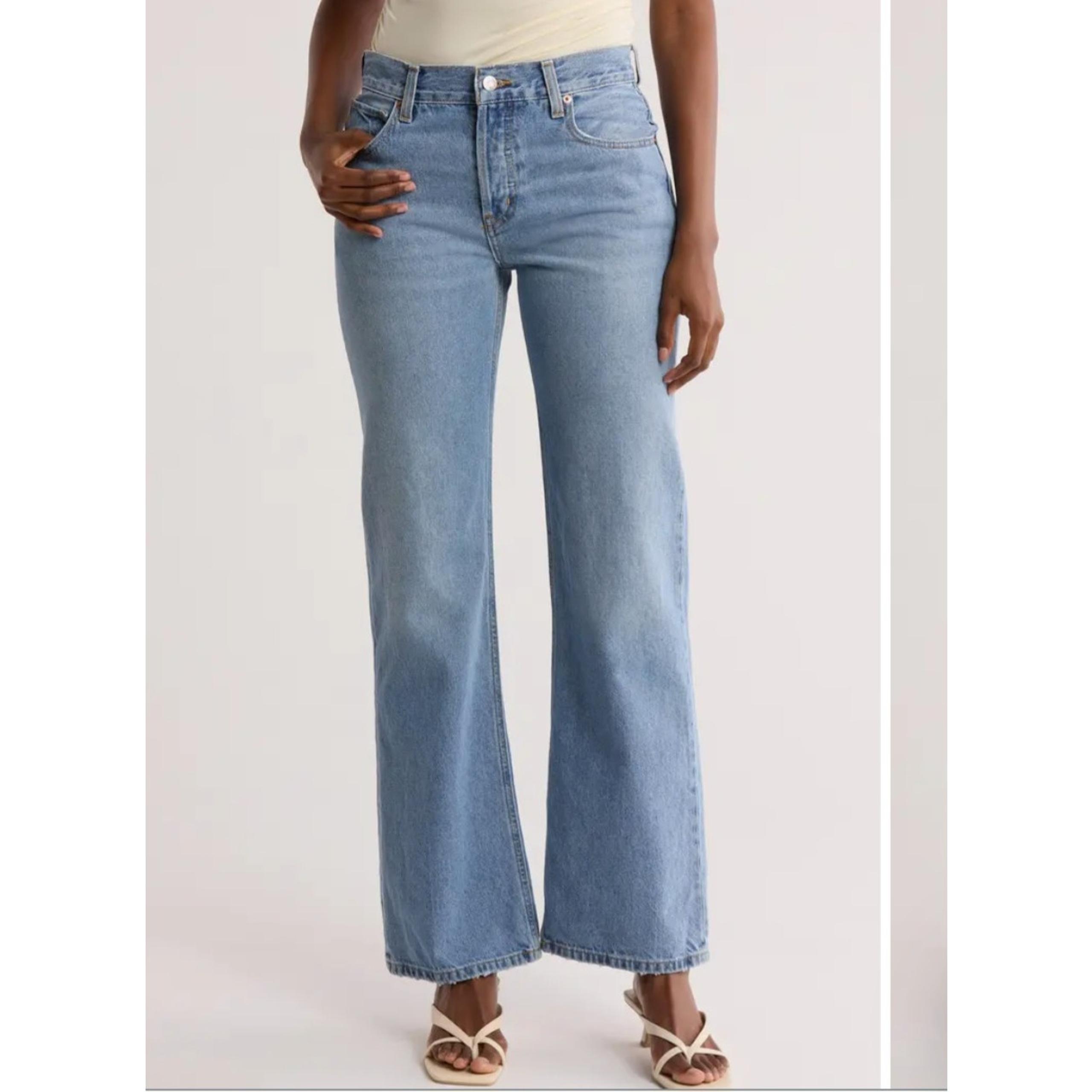 NEW Etica Anthropologie Amis Relaxed Bootcut Jean in Atwater