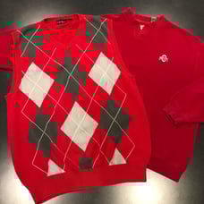 OSU Ohio State Buckeyes Vesi Sportswear Sweater & Argyle Walter Hagen Vest