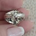 Rare BARBARA BIXBY -STERLING & 18 KT. GREEN QUARTZ TOPAZ STONE& WHITE TOPAZ RING