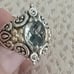 Rare BARBARA BIXBY -STERLING & 18 KT. GREEN QUARTZ TOPAZ STONE& WHITE TOPAZ RING
