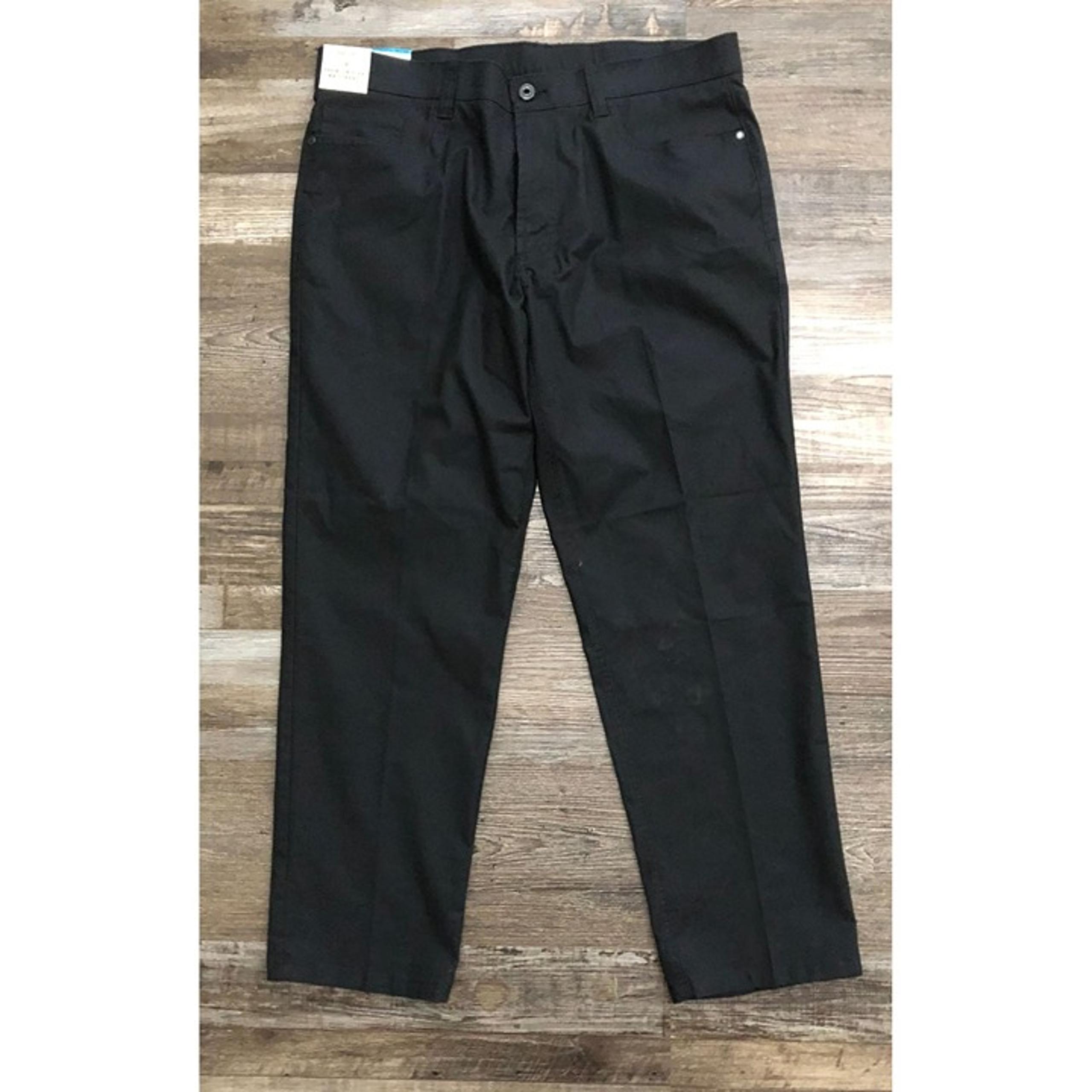 Kenneth Cole Mens 34x30 Black Slim Fit Flat Front Casual Pants New w $95 Tags