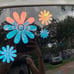 daisy holographic decals set of 11 stickers vinyl hippie flower car van bike lap