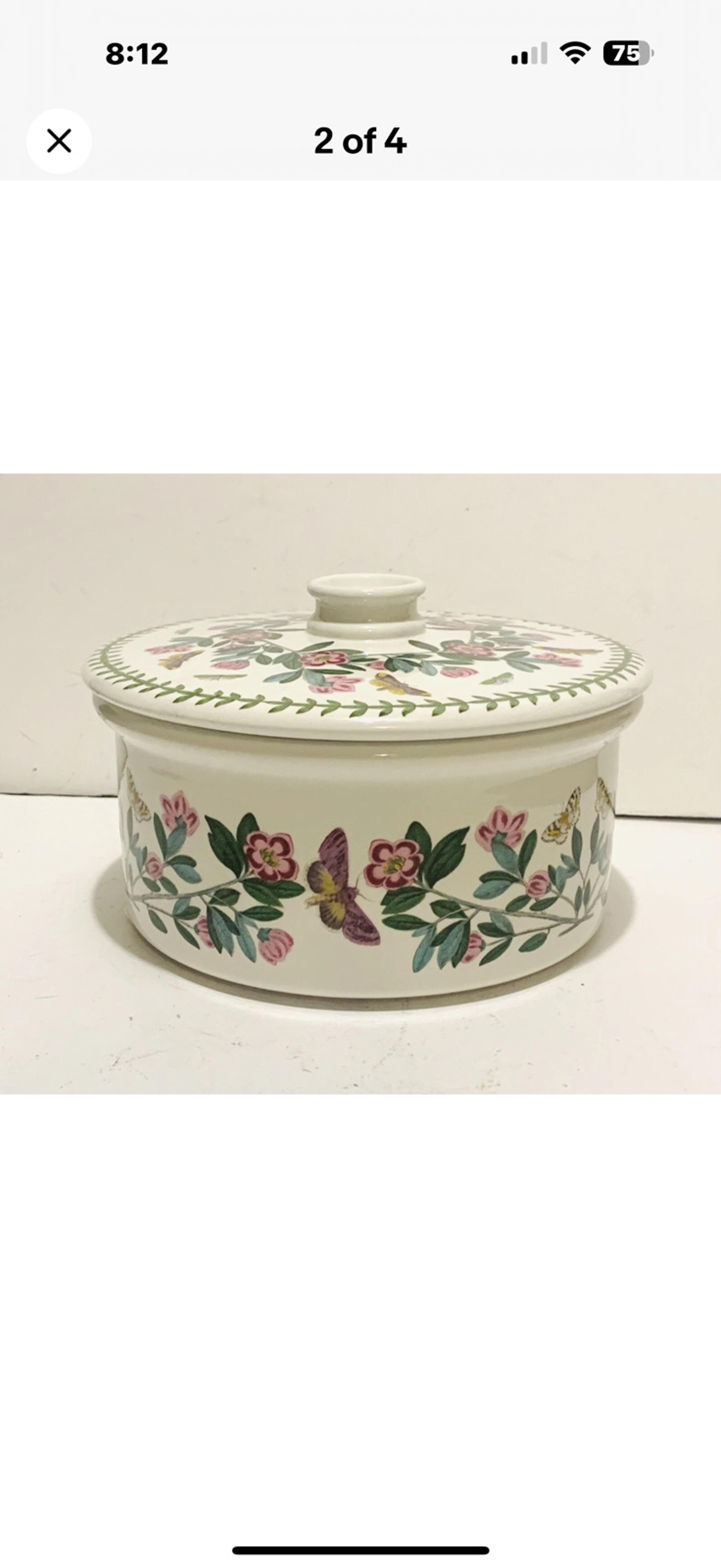 Portmeirion BOTANIC GARDEN Covered Vegetable Baker/Casserole Dish 8.5”