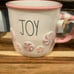 Rae Dunn Sugar & Spice mugs X 2 and JOY [iridescent and pink & white peppermint