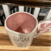 Rae Dunn Sugar & Spice mugs X 2 and JOY [iridescent and pink & white peppermint